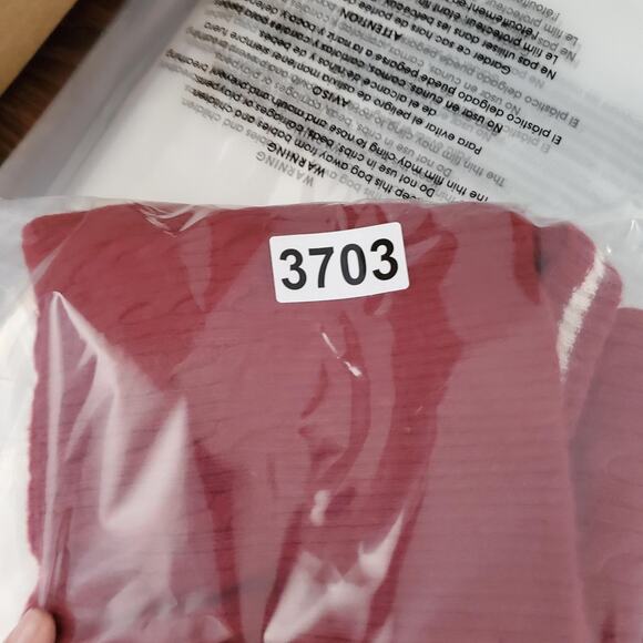 Y2K Abercrombie & Fitch Sweater Womens Large Red Cable Knit Deep V-Neck Long - Picture 8 of 8